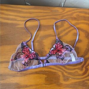 BUTTERFLY EMBROIDERY TRIANGLE BRA